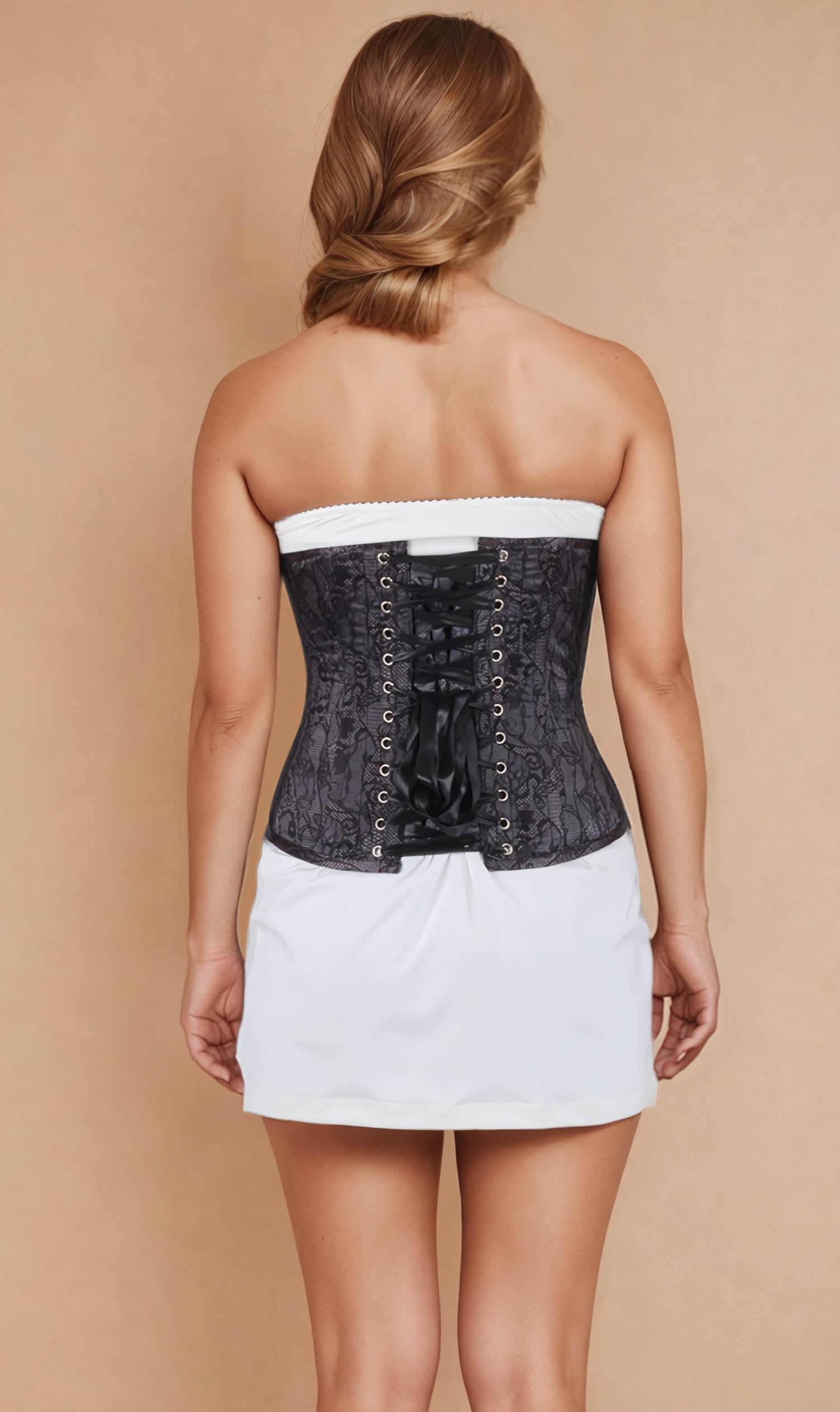 Corset sous-poitrine en satin Tahna