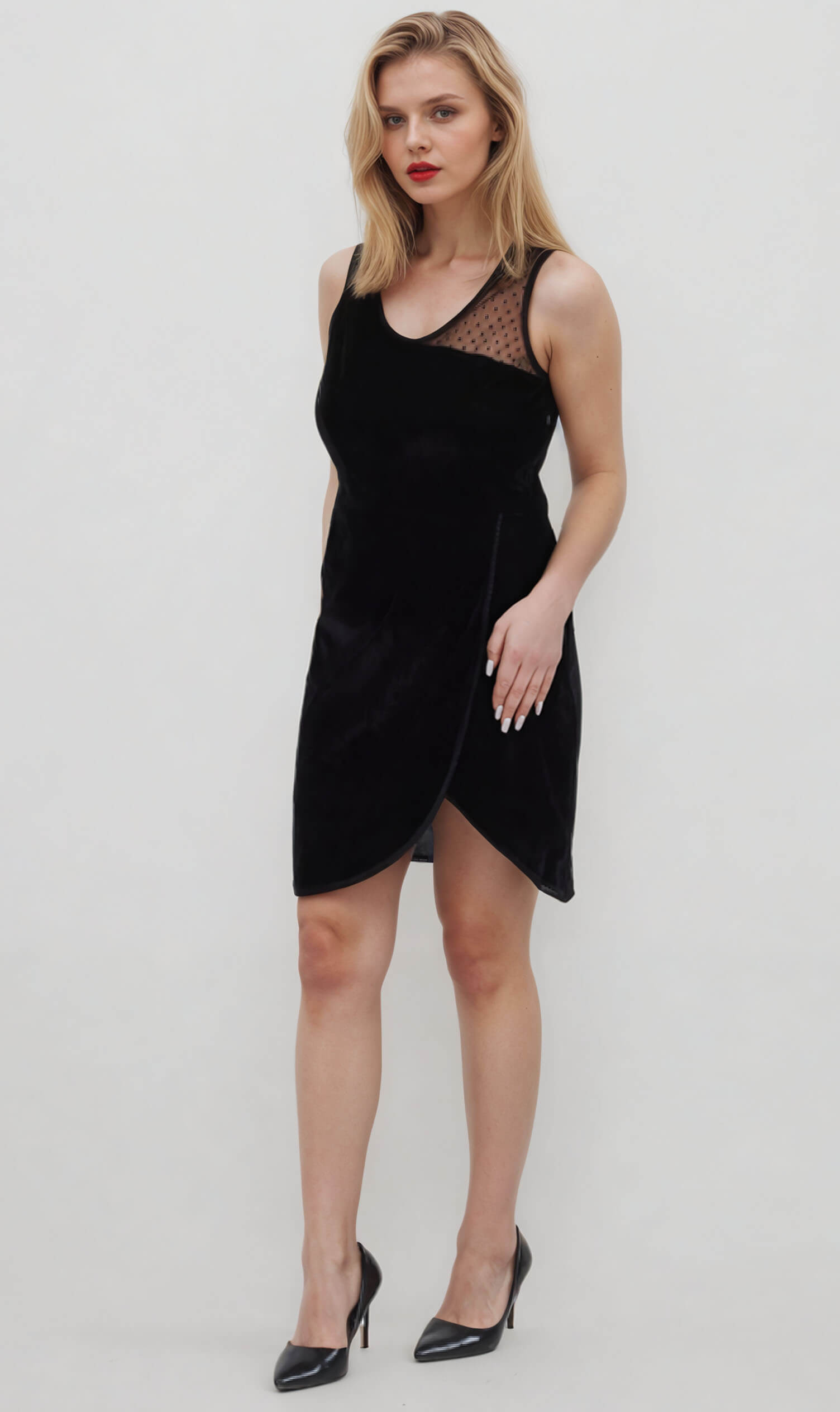 Robe de soirée Allaric avec détails en dentelle