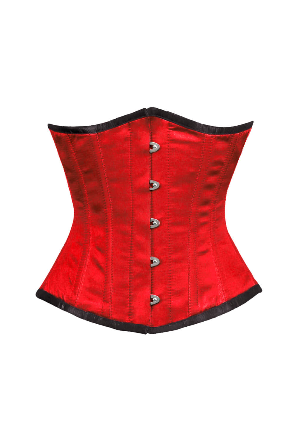 Corset sous-poitrine en satin rouge sauge