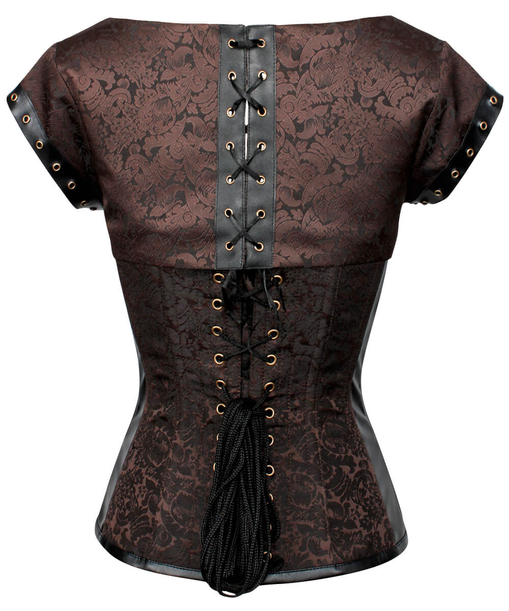 Corset Ellecia Steampunk à buste overbust avec boléro