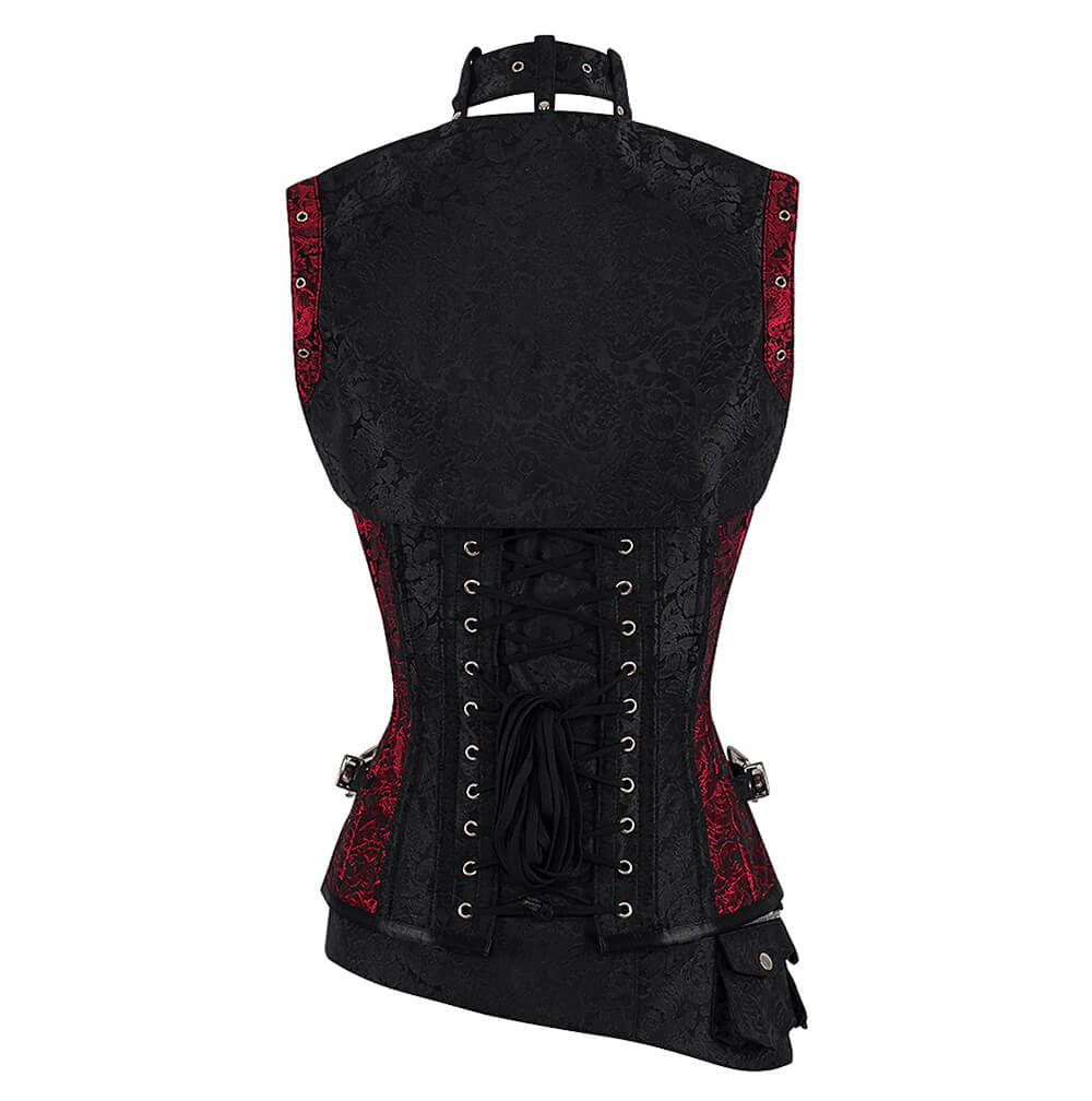 Corset Emory Steampunk à buste overbust avec boléro