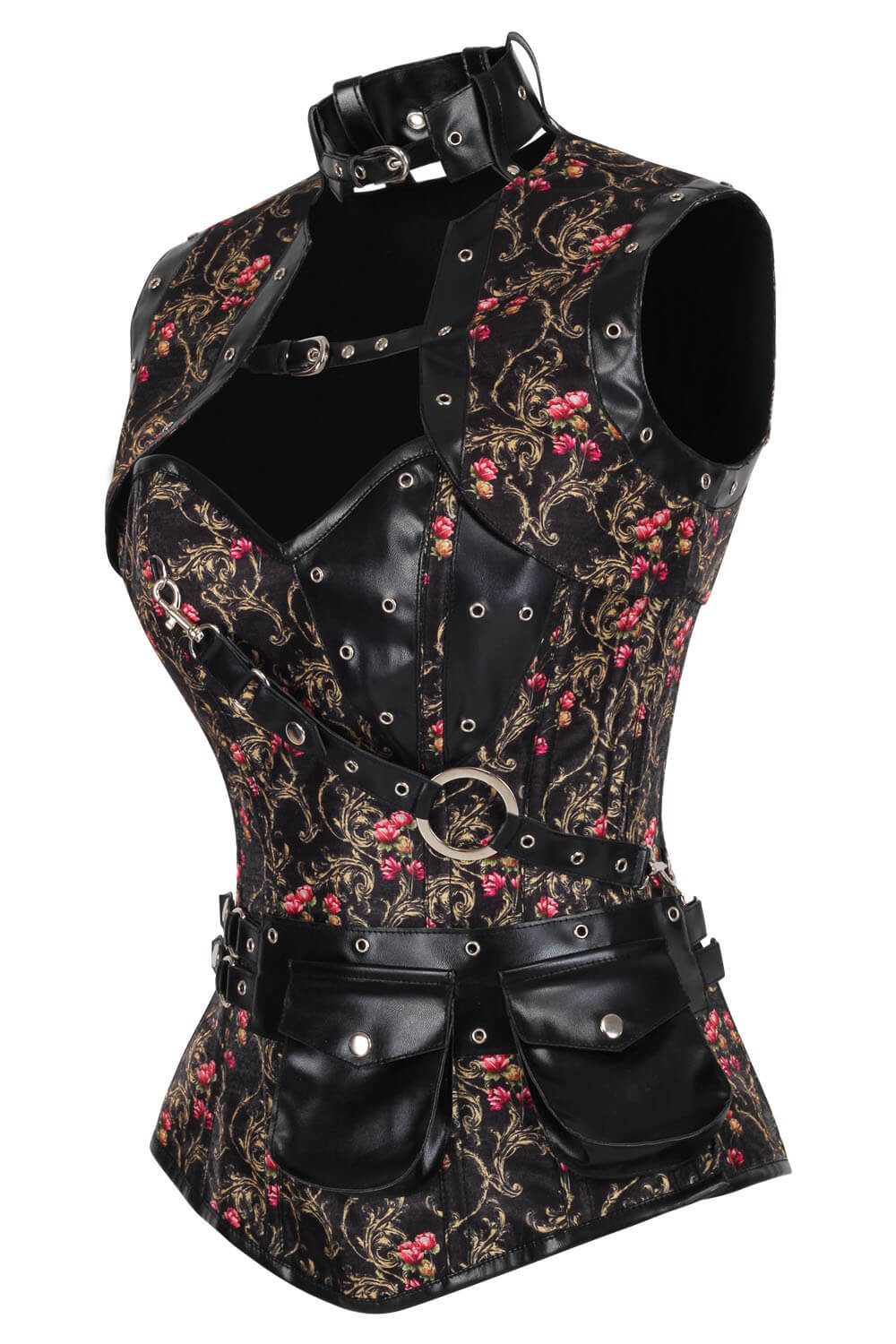 Vennessa Steampuk Corset Rose Rouge Baroque