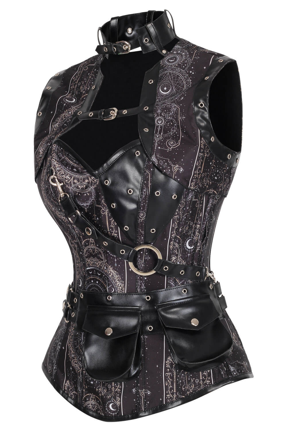 Corset à imprimé céleste Tasharra Overbust