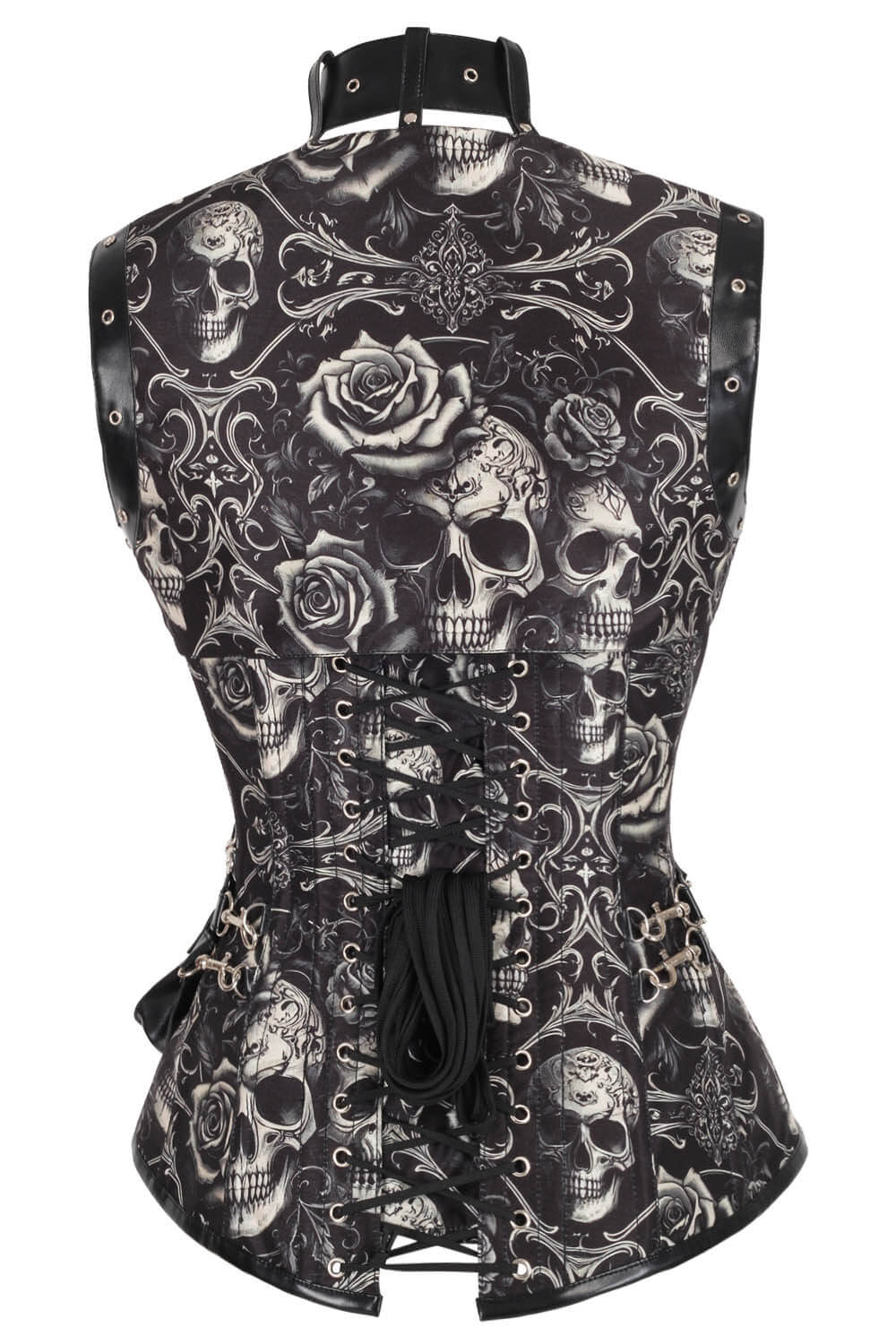 Corset bustier Kionah à motif baroque et volutes