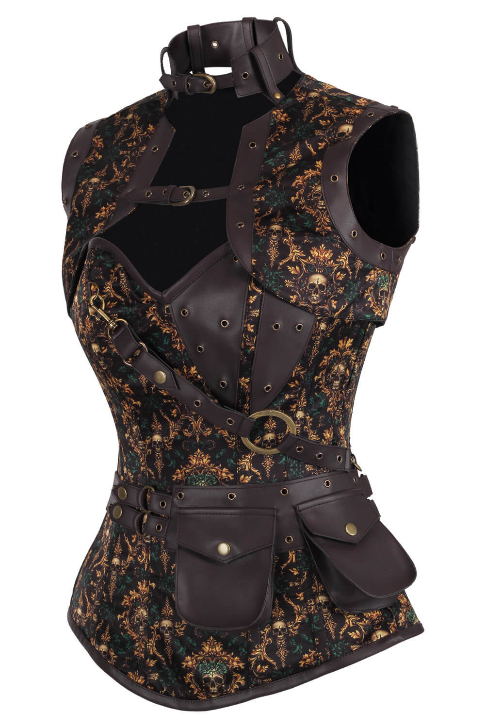 Corset bustier Jennisa Skull d'inspiration baroque