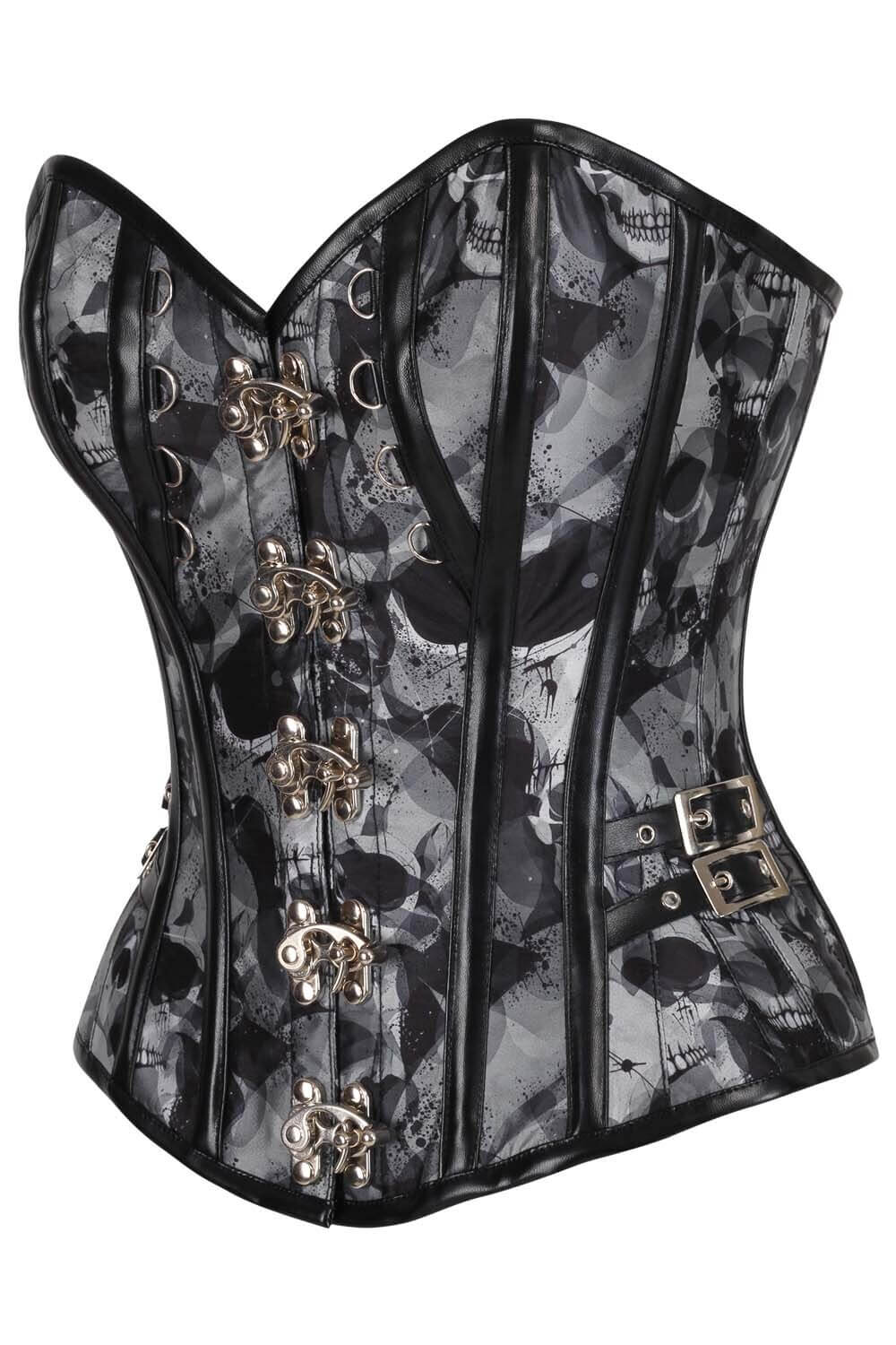 Corset bustier Chalise à imprimé crâne abstrait