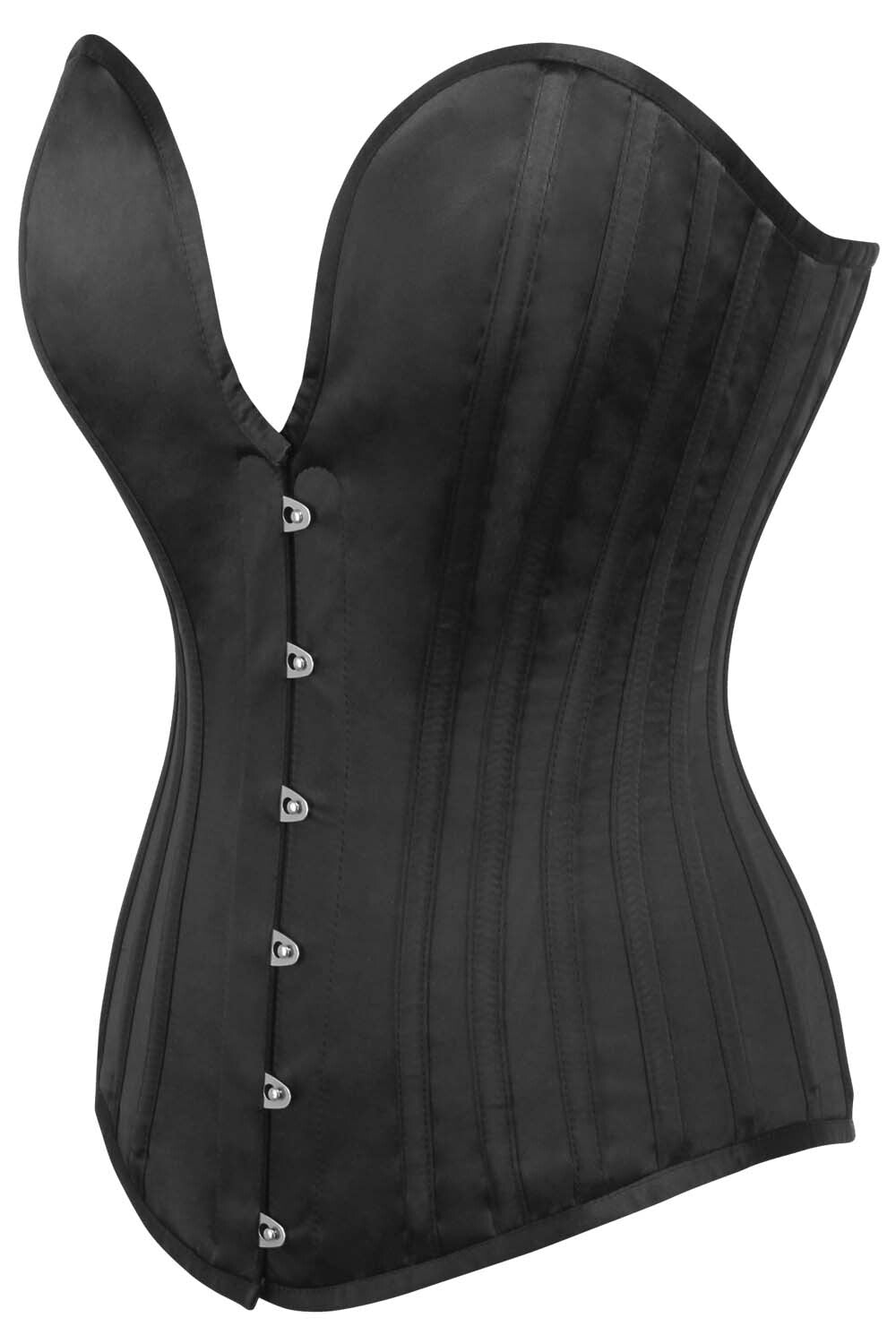 Marise Black Satin Overbust Corset