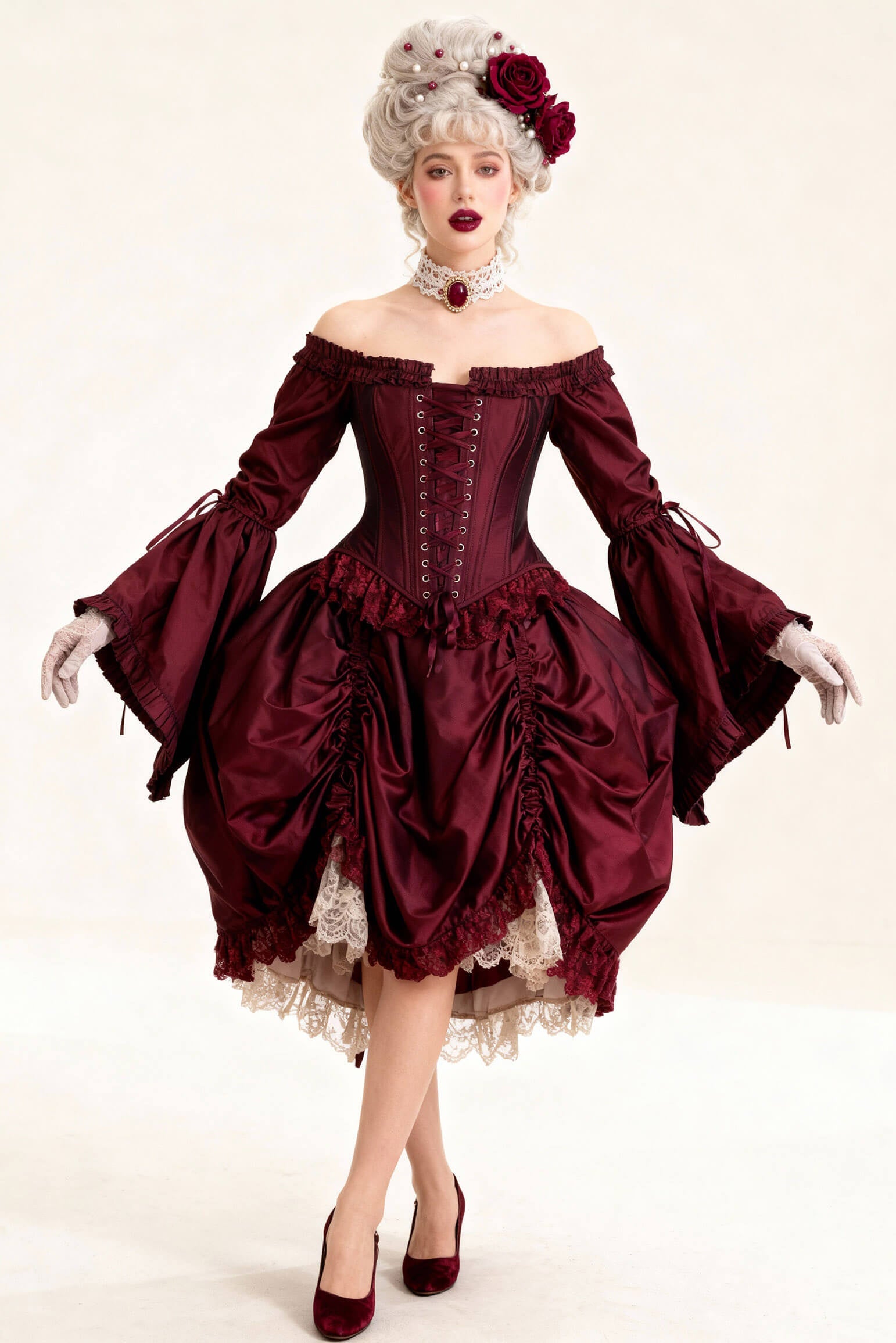 Corset bustier à épaules dénudées Shelbie Rococo