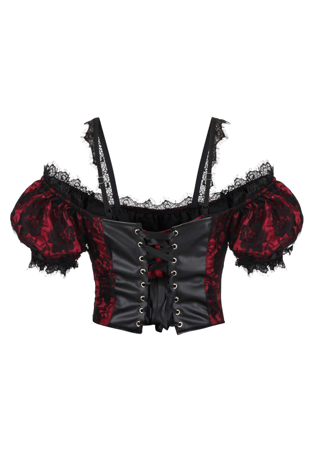 Jaeda Off-Shoulder Gothic Crop Top