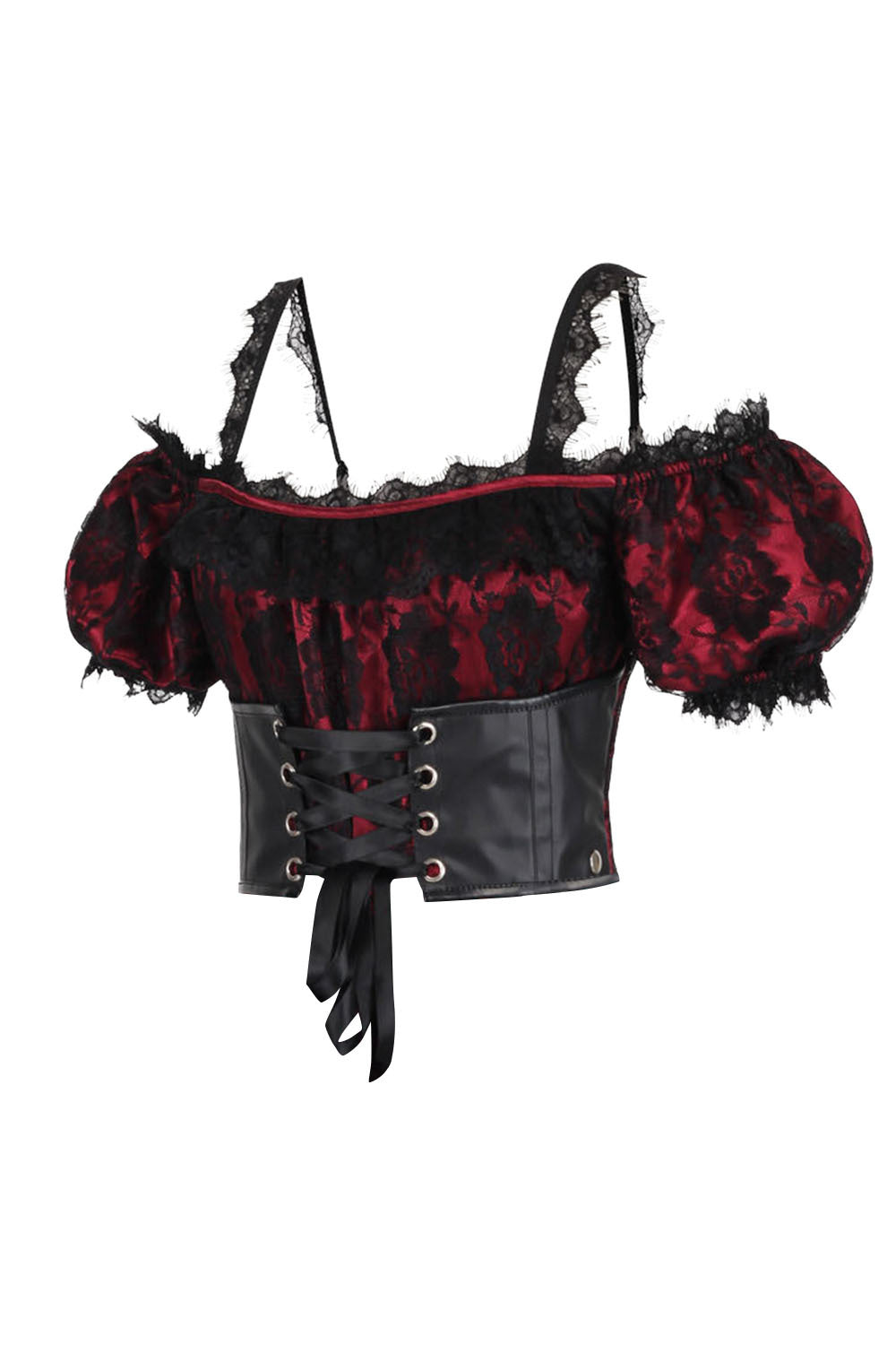 Jaeda Off-Shoulder Gothic Crop Top