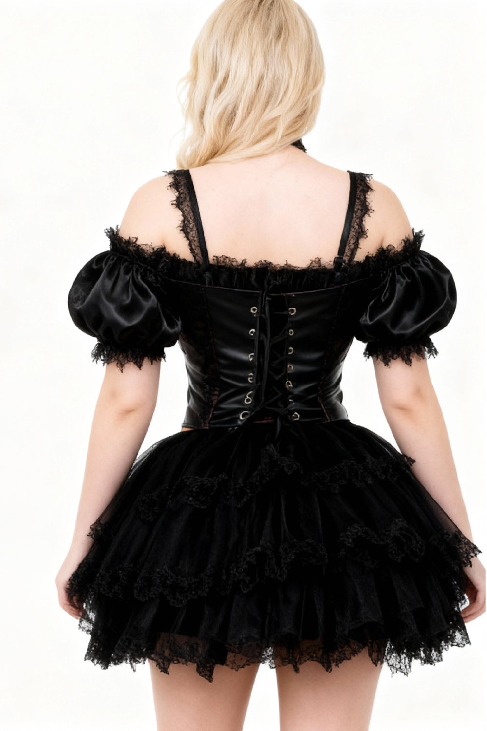 Jaeda Off-Shoulder Gothic Crop Top