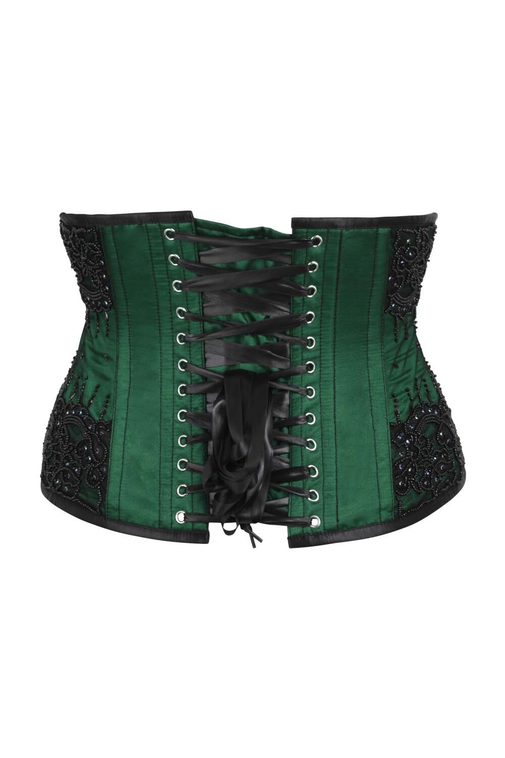 Corset Marliya sous-poitrine vert couture