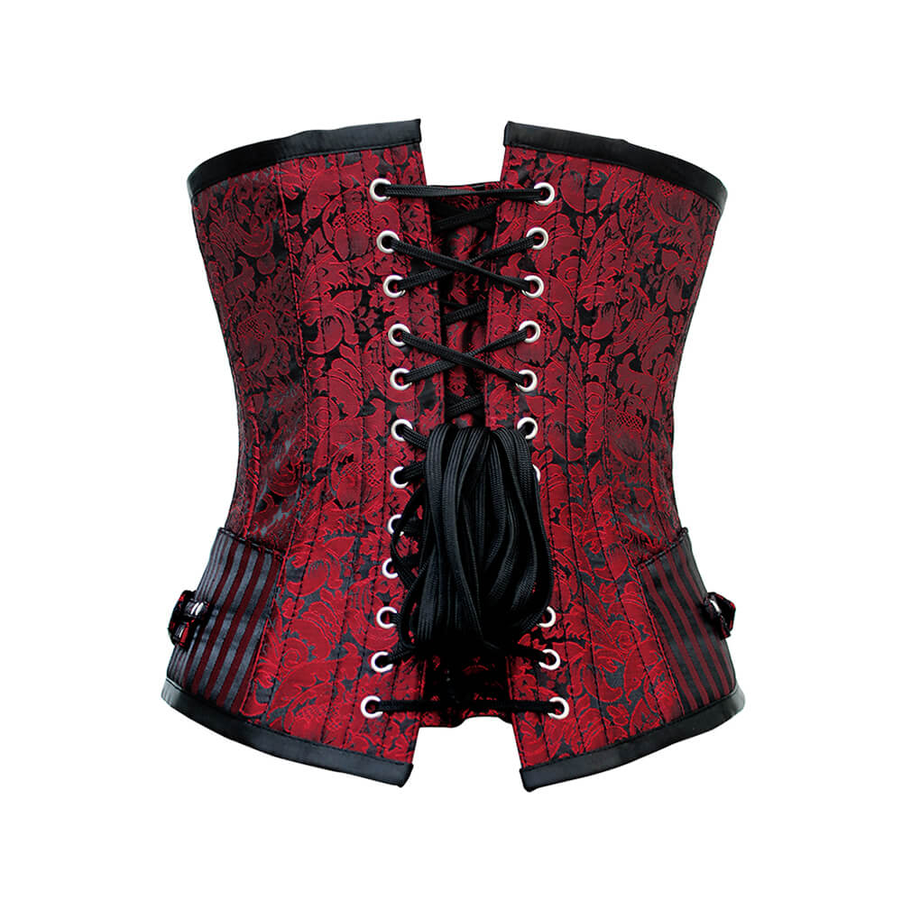 Corset steampunk en brocart Luz sous la poitrine