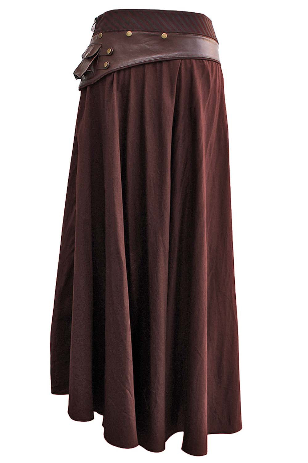 Jupe à tournure en coton Jessica Steampunk