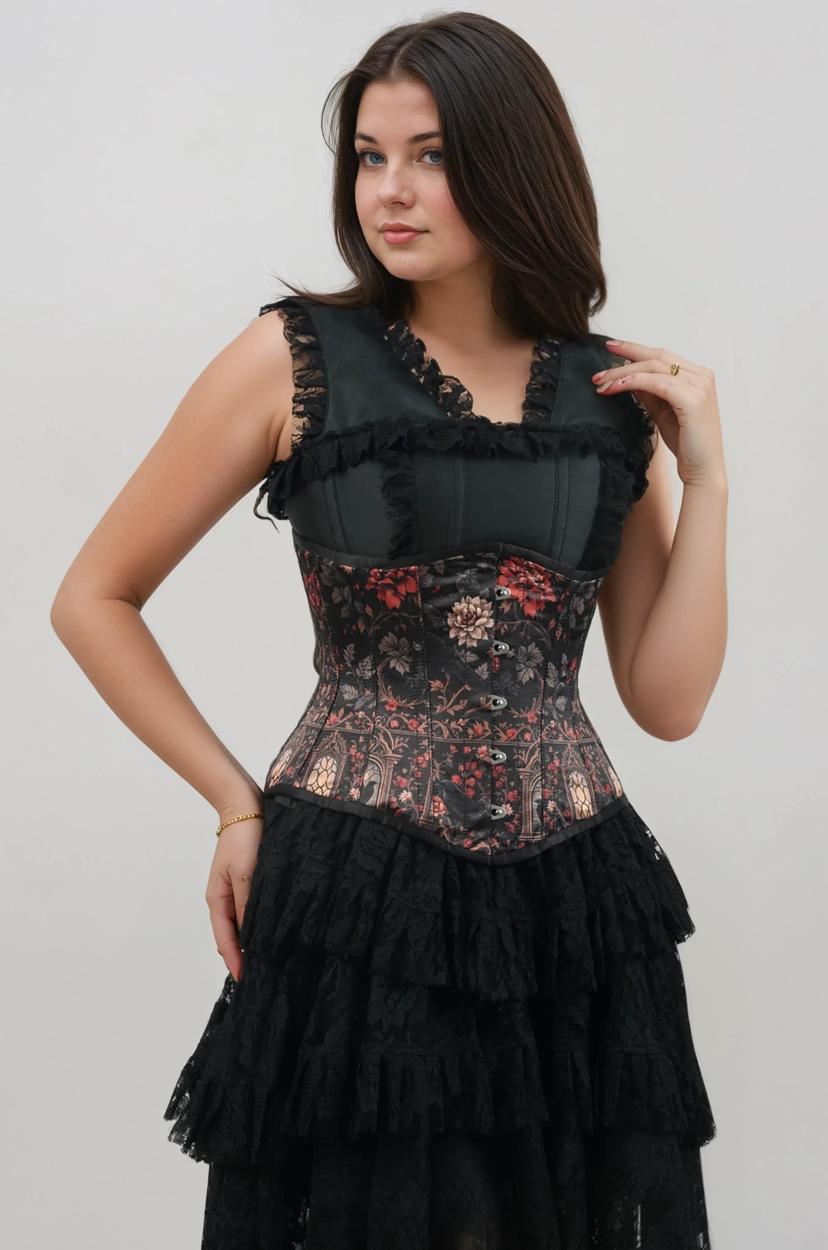 Corset sous-poitrine fleuri Merlie