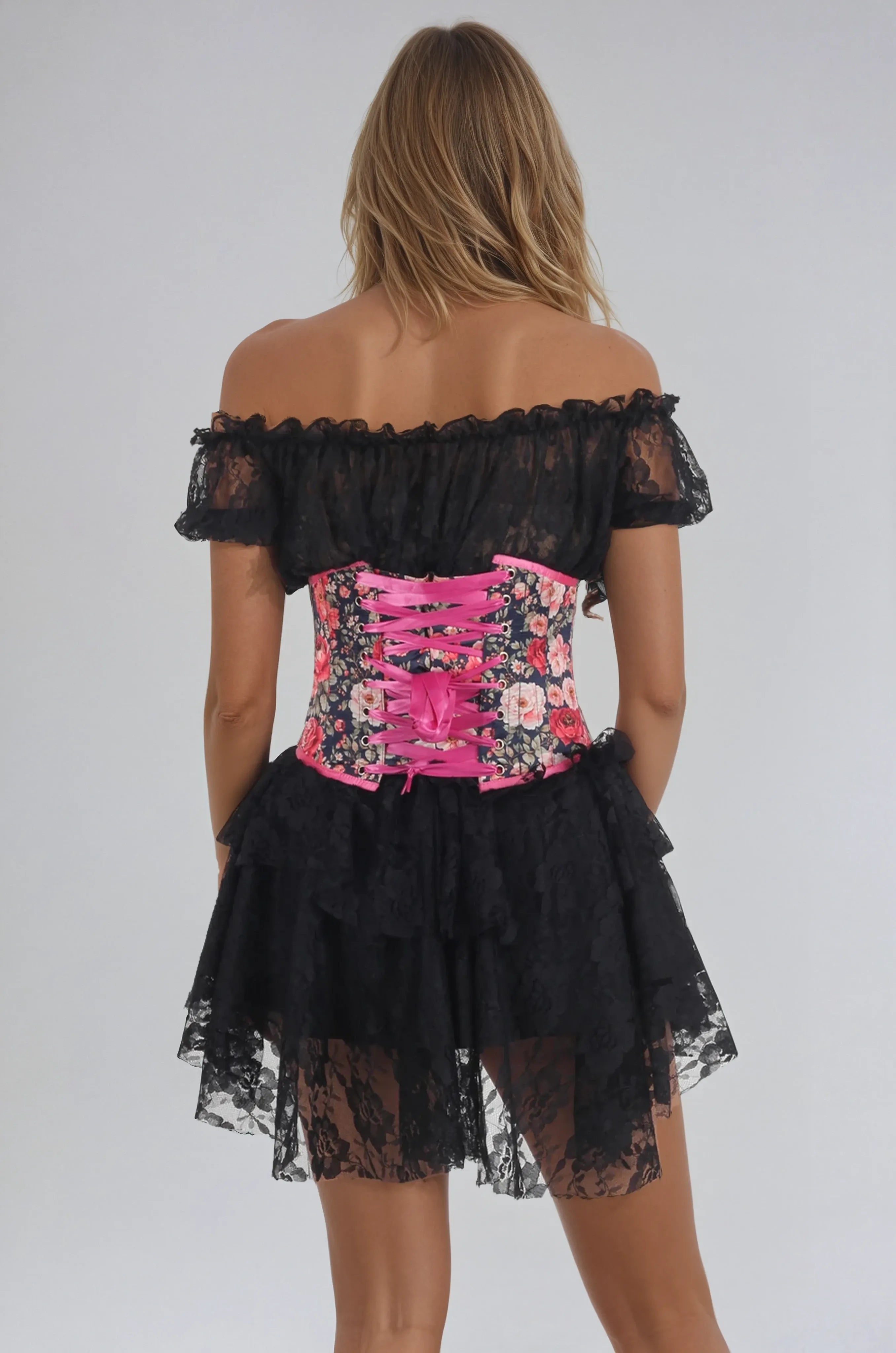 Corset fleuri Beckham Midnight Garden