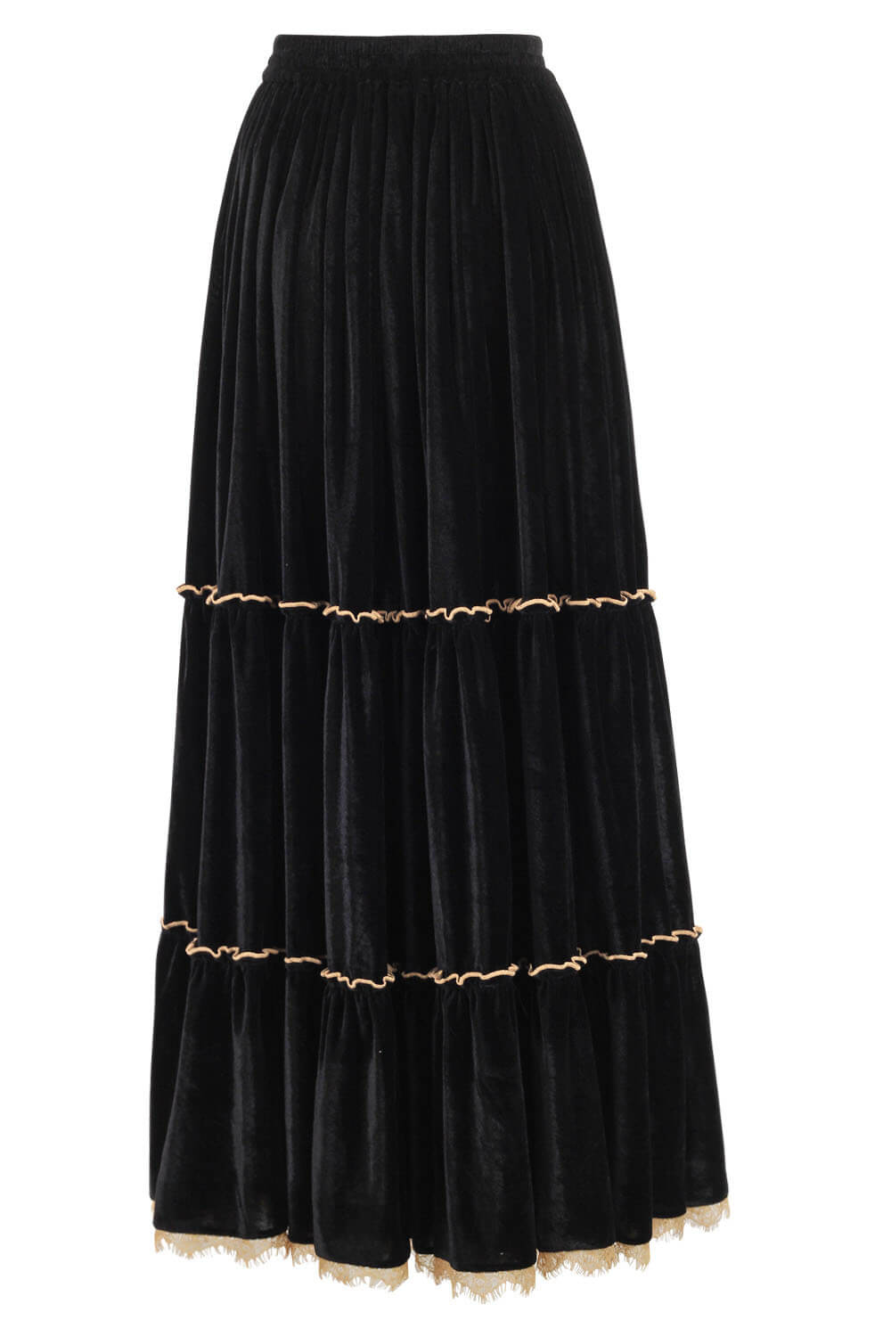 Corset en velours noir Latrisha avec option jupe