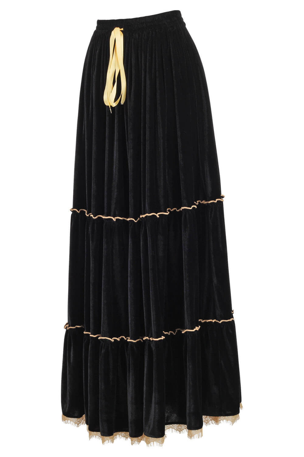 Corset en velours noir Latrisha avec option jupe