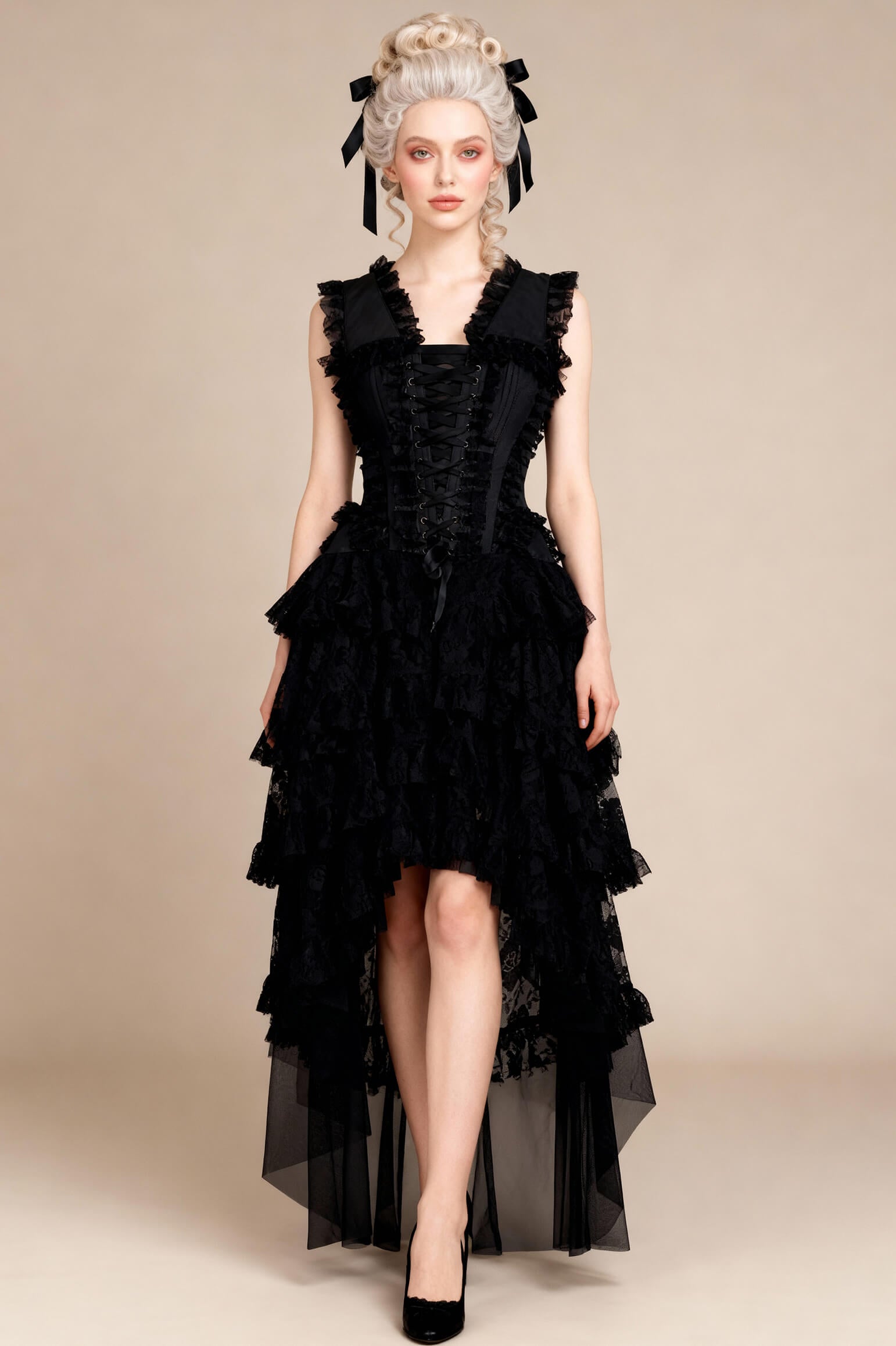 Robe corset Anastasia en taffetas doré Talina Rococo