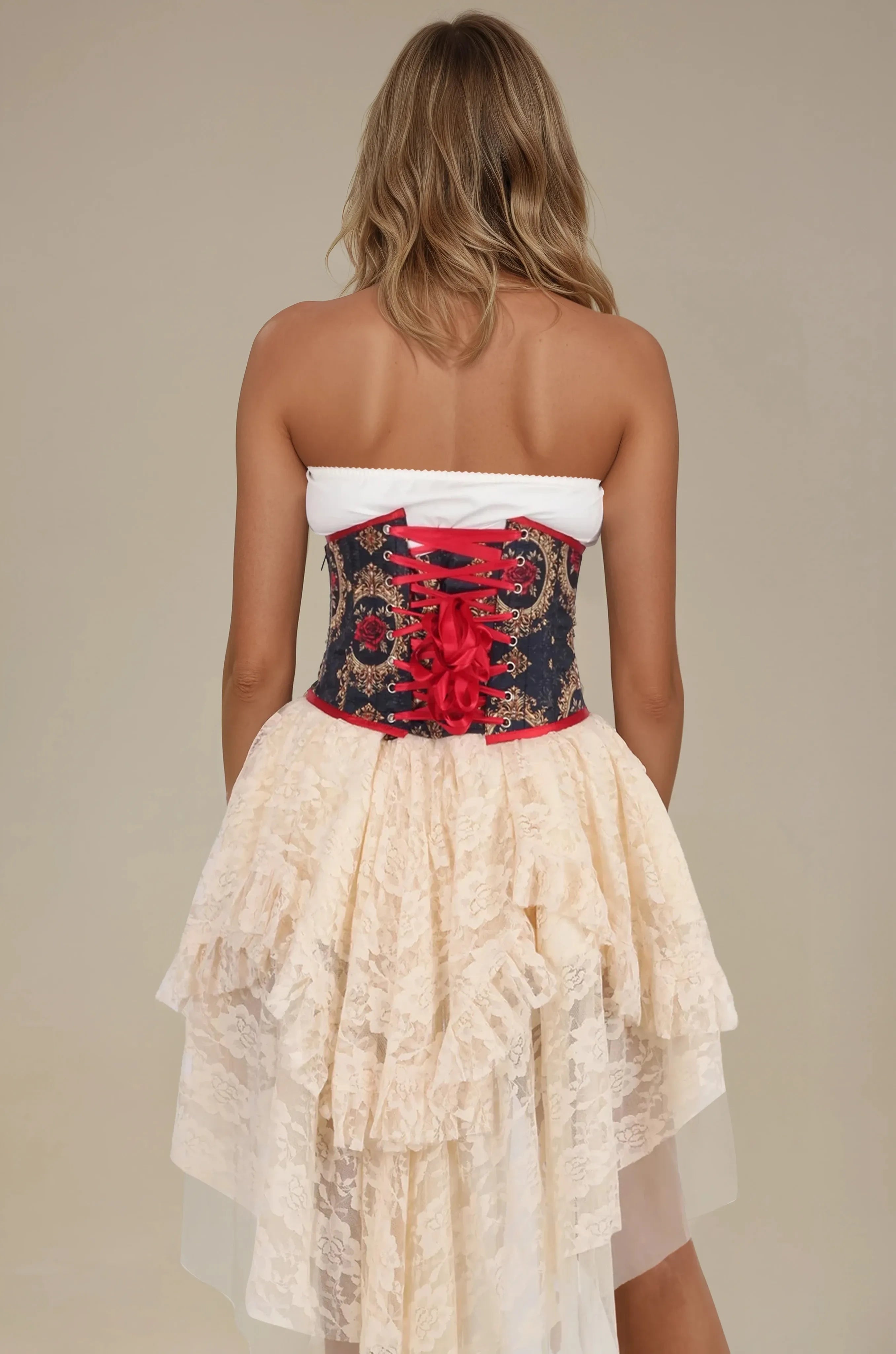 Corset guêpière Aspyn Red Rose